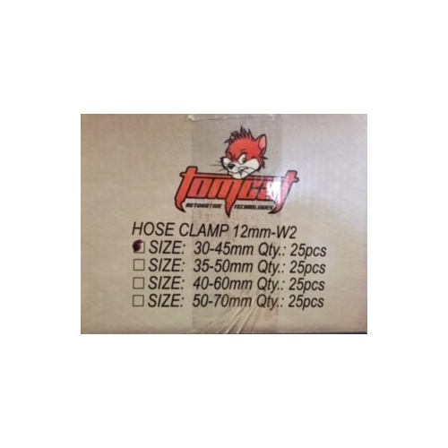 TCHC30-45    Tom Cat Hose Clamps size 30-45